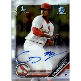 2019 Bowman Chrome Prospect Autographs #CPAGCA Genesis Cabrera