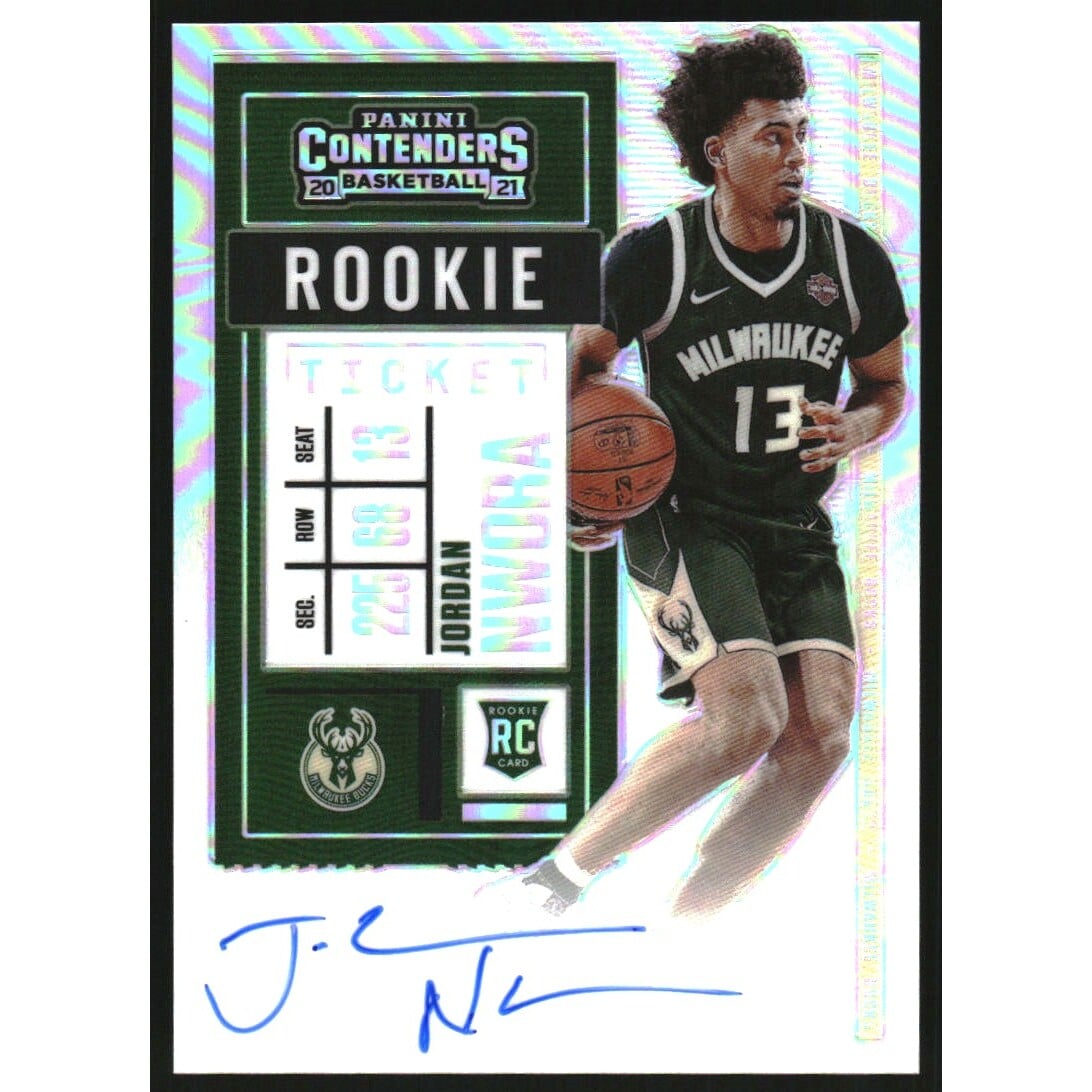 2020-21 Panini Contenders Premium #130 Jordan Nwora AU. rookie card picture