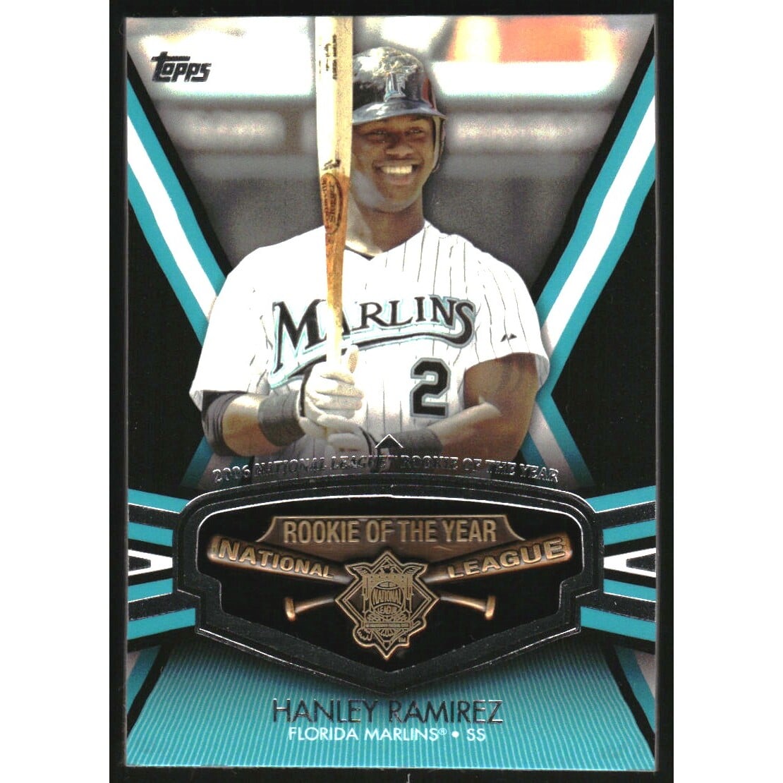 2013 Topps ROY Award Winners Trophy #HR Hanley Ramirez. rookie card picture