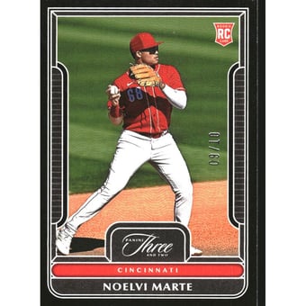 2023 Panini Three and Two Black #38 Noelvi Marte