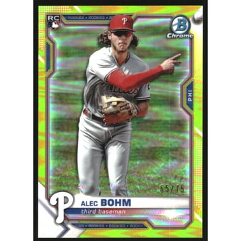 2021 Bowman Chrome Yellow Refractors #94 Alec Bohm