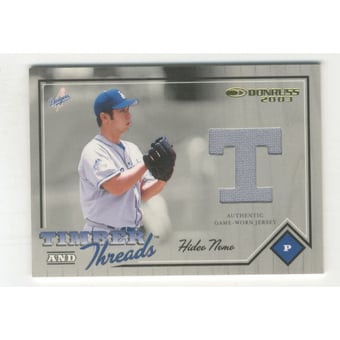 2003 Donruss Timber and Threads #26 Hideo Nomo Jsy/300