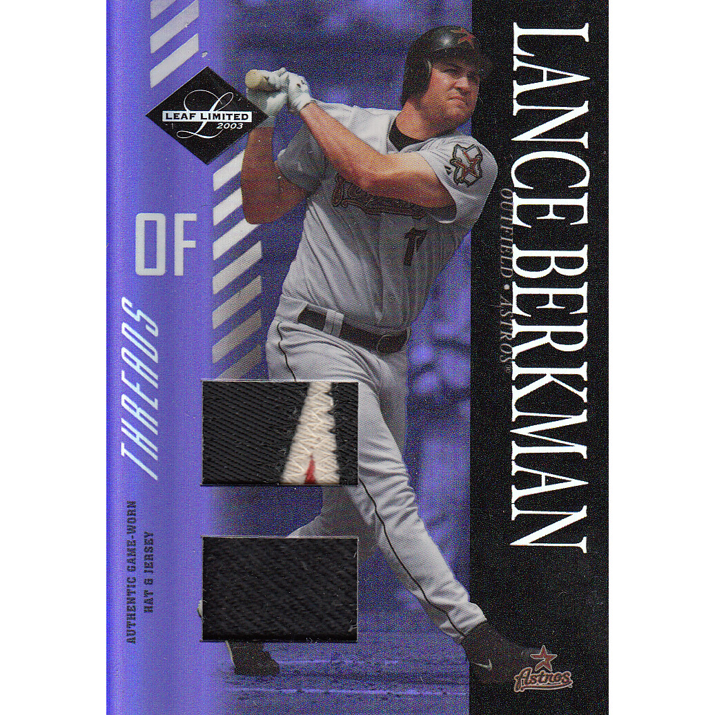 2003 Leaf Limited Threads Double Prime #32 L.Berk No Socks Hat-Jsy/10 2003 Leaf Limited Threads Double Prime #32 L.Berk No Socks Hat-Jsy/10