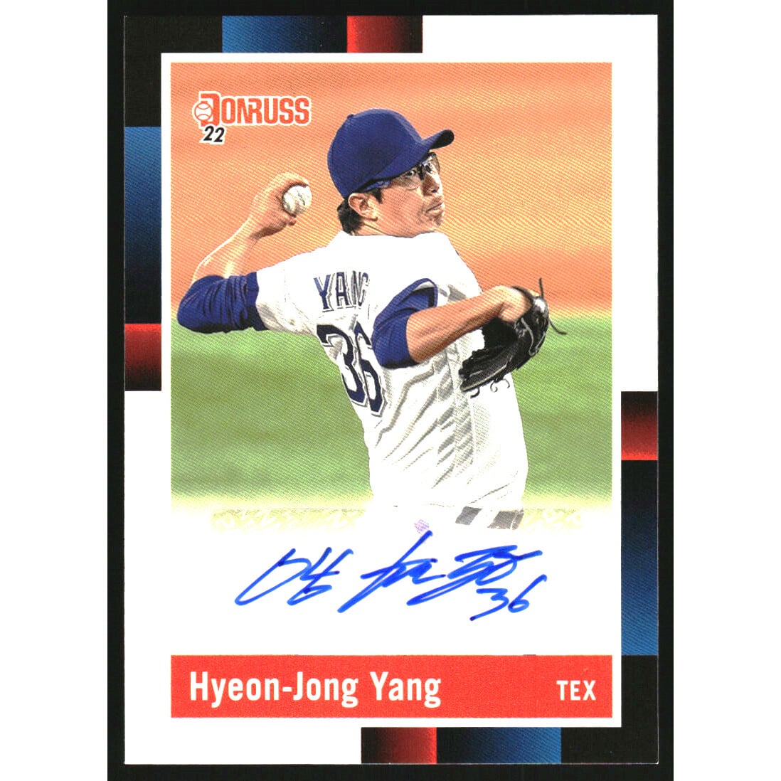 2022 Donruss Retro '88 Signatures #54 Hyeon-Jong Yang. rookie card picture