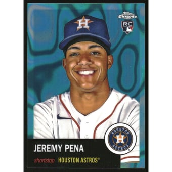 2022 Topps Chrome Platinum Anniversary Aqua Lava Refractors #377 Jeremy Pena