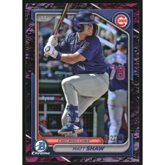 2024 Bowman Chrome Draft Fuchsia Lunar Refractors #BDC26 Matt Shaw