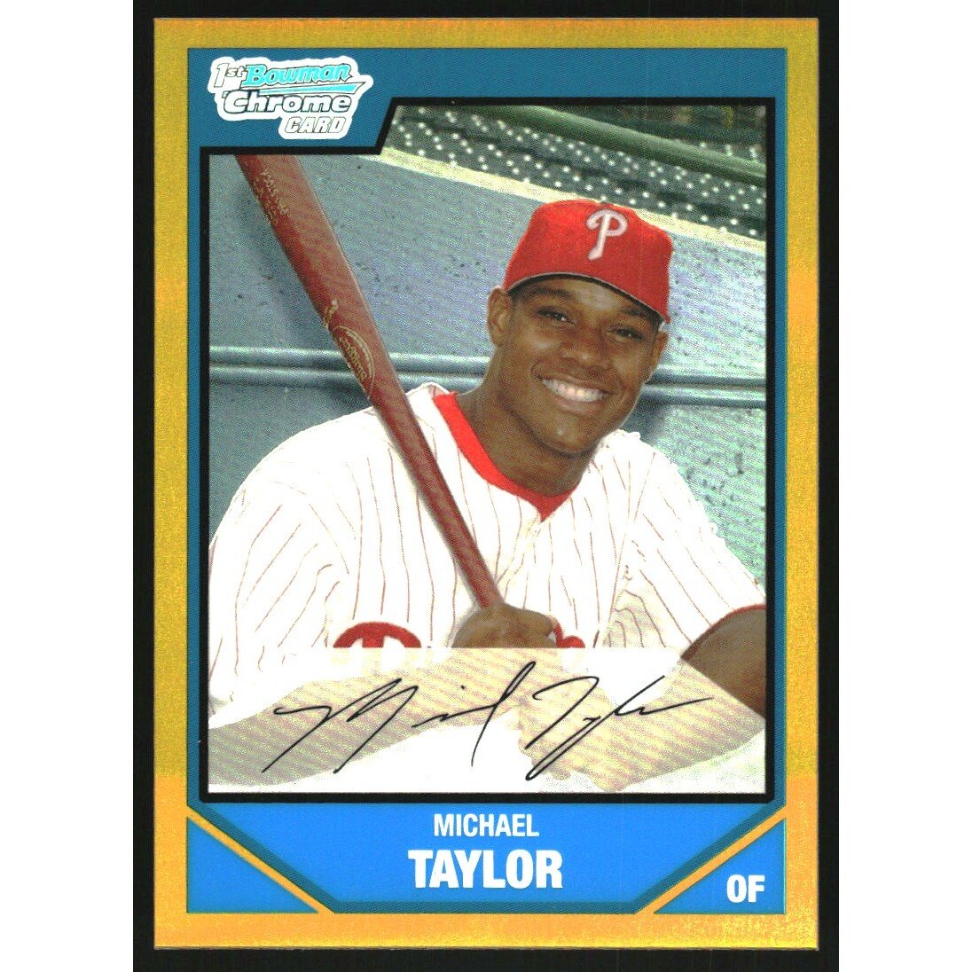 2007 Bowman Chrome Draft Draft Picks Gold Refractors #BDPP37 Michael Taylor. rookie card picture