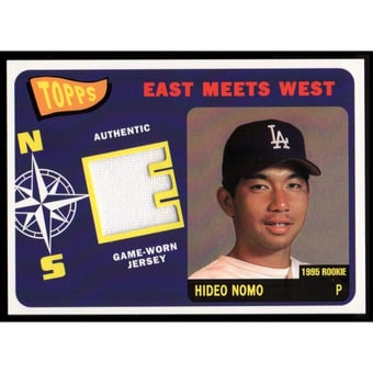 2002 Topps East Meets West Relics #EWRHN Hideo Nomo Jsy