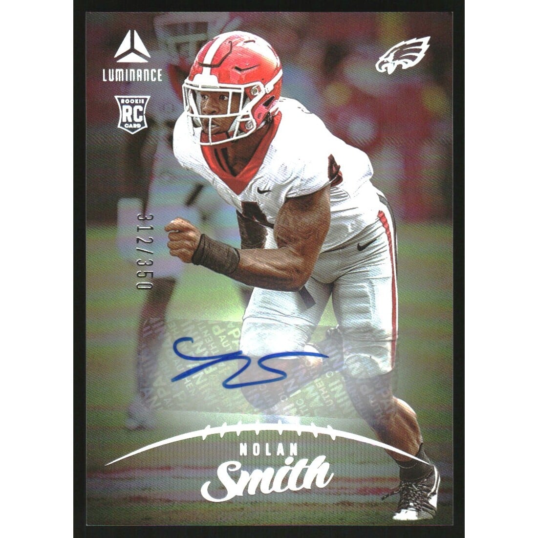 2023 Panini Luminance Autographs #161 Nolan Smith/350. rookie card picture