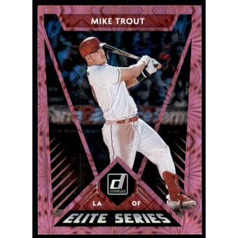 2020 Donruss Elite Series Pink Fireworks #5 Mike Trout