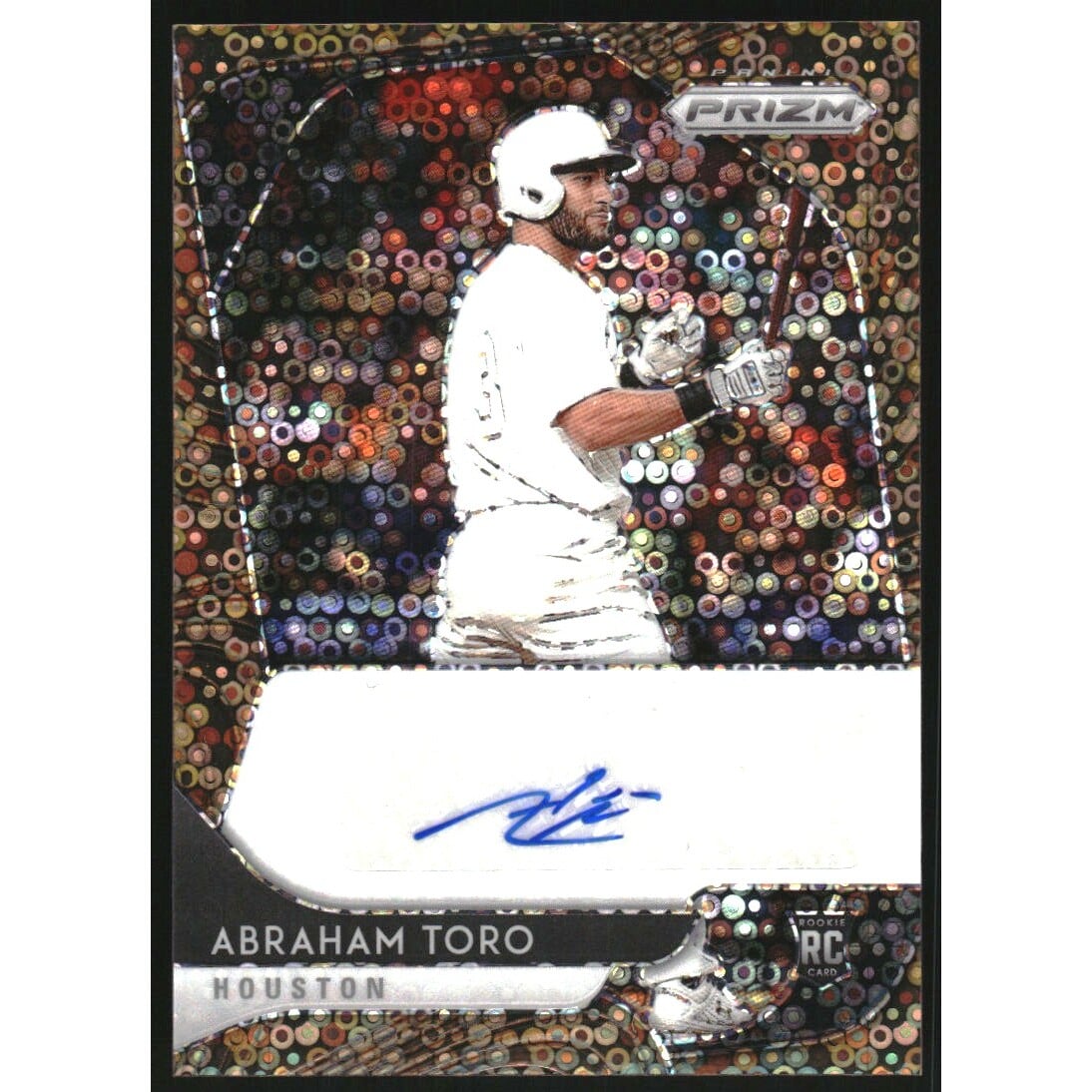 2020 Panini Prizm Rookie Autographs Prizms Bronze Donut Circles #1 Abraham Toro/25. rookie card picture