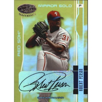 2003 Leaf Certified Materials Mirror Gold Autographs #145 Robert Person/25