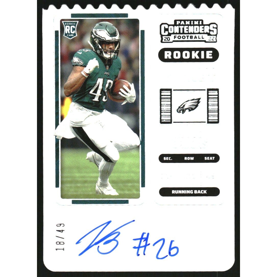 2022 Panini Contenders Stub #282 Kennedy Brooks AU/49. rookie card picture