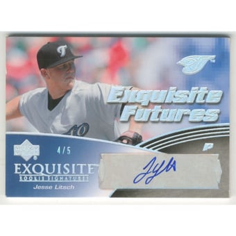 2007 Exquisite Collection Rookie Signatures Futures Autographs Silver Spectrum #JL Jesse Litsch