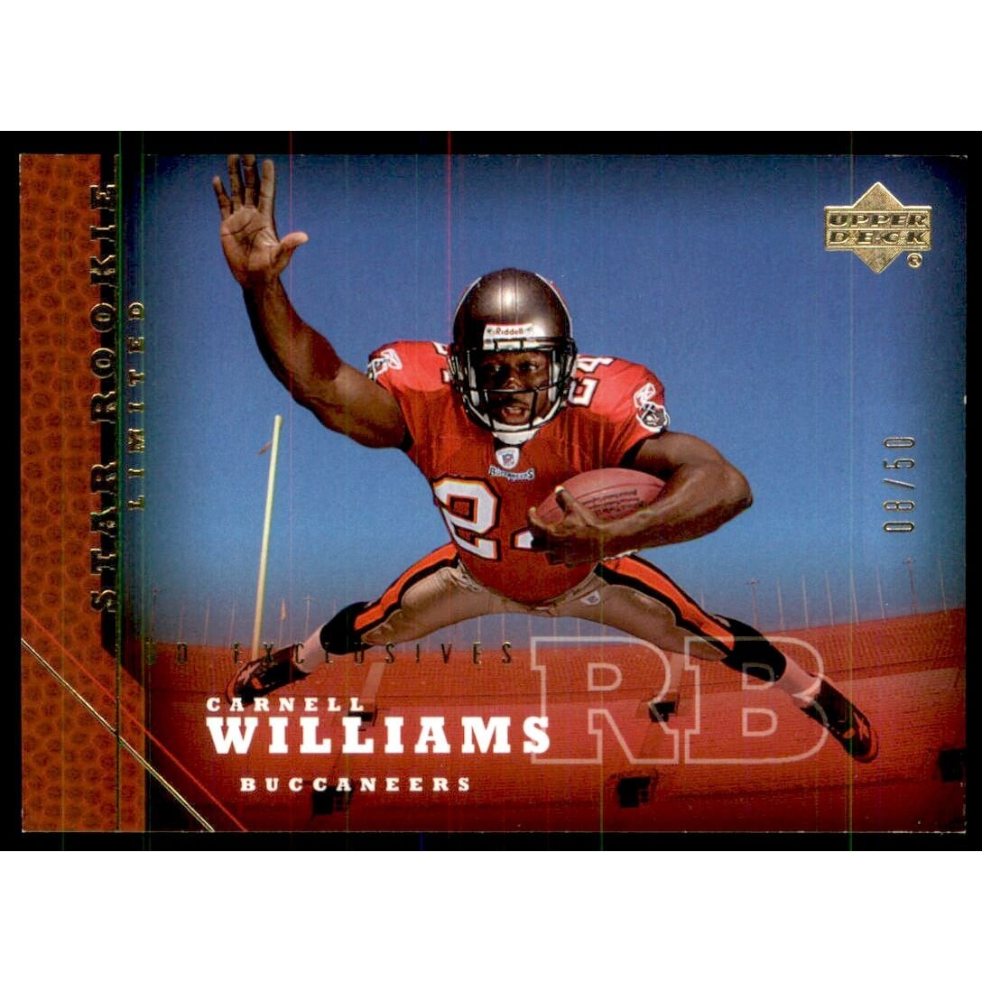 2005 Upper Deck UD Exclusive #204 Cadillac Williams. rookie card picture
