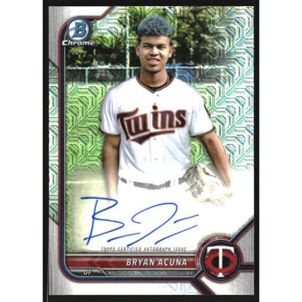 2022 Bowman Chrome Mega Box Autographs #BCMABA Bryan Acuna