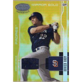 2003 Leaf Certified Materials Mirror Gold Materials #158 Xavier Nady Hat