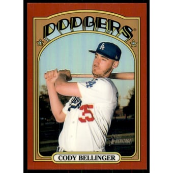 2021 Topps Heritage Chrome Red Refractors #173 Cody Bellinger