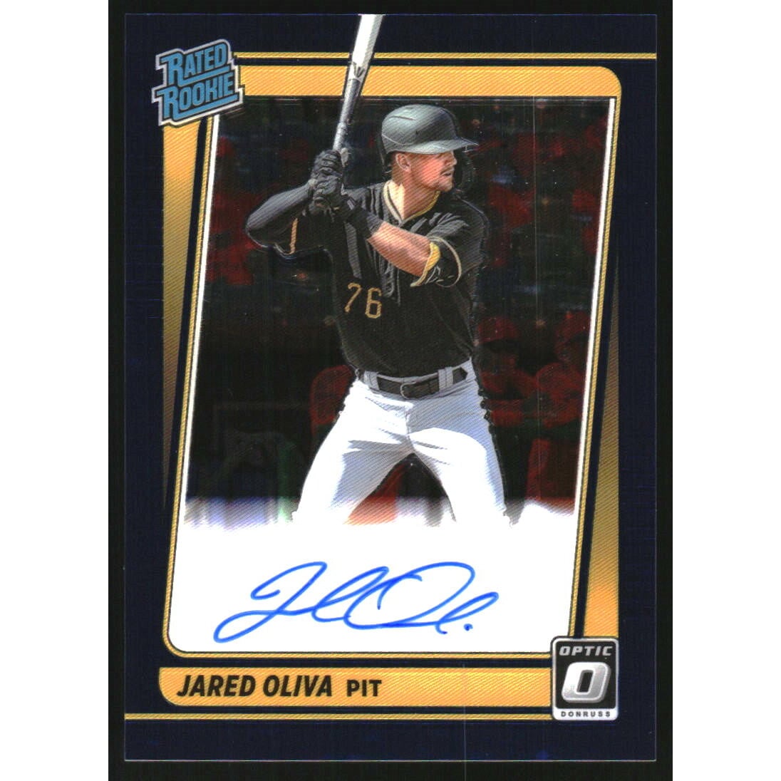 2021 Donruss Optic Rated Rookies Signatures Navy Blue Stars #60 Jared Oliva. rookie card picture
