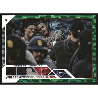2023 Topps Green Foil #405 Pitcher's Nightmare/Juan Soto/Manny Machado