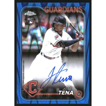 2024 Topps Chrome Rookie Autographs Blue RayWave Refractors #RAJT Jose Tena