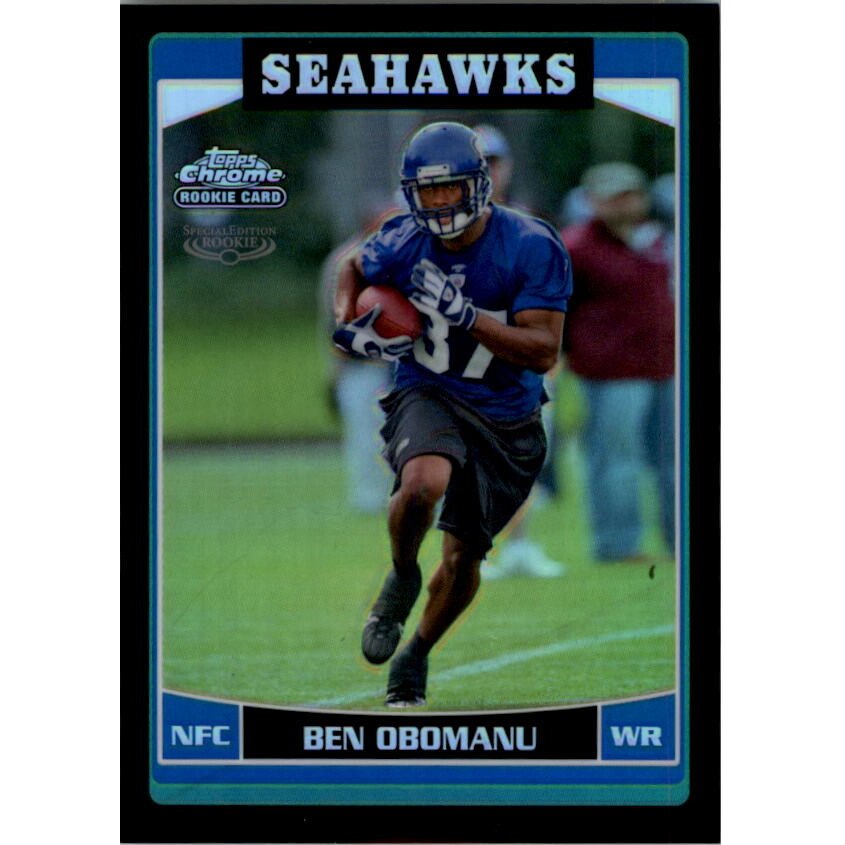 2006 Topps Chrome Black Refractors #197 Ben Obomanu. rookie card picture