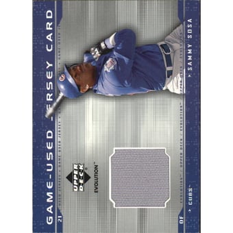 2001 Upper Deck Evolution Game Jersey #JSS Sammy Sosa