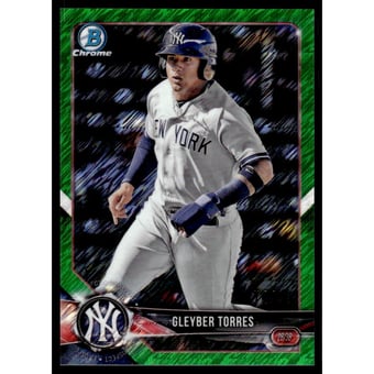 2018 Bowman Chrome Prospects Green Shimmer Refractors #BCP100 Gleyber Torres