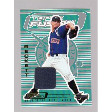 2001 Topps Fusion Feature #F21 Josh Beckett Jsy C. rookie card picture