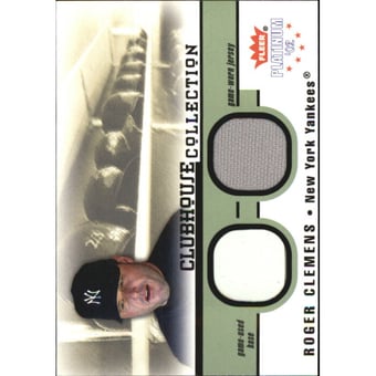 2002 Fleer Platinum Clubhouse Memorabilia Combos #8 Roger Clemens Base-Jsy/325