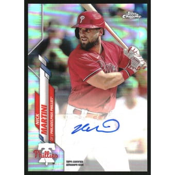 2020 Topps Chrome Update Autograph Refractors #USANM Nick Martini