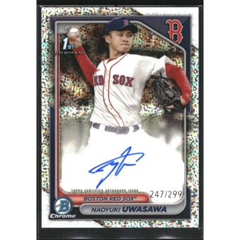 2024 Bowman Chrome Prospect Autographs Speckle Refractors #CPANU Naoyuki Uwasawa