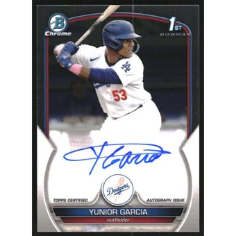 2023 Bowman Chrome Prospect Autographs #CPAYG Yunior Garcia