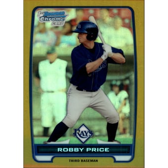 2012 Bowman Chrome Prospects Gold Refractors #BCP90 Robby Price