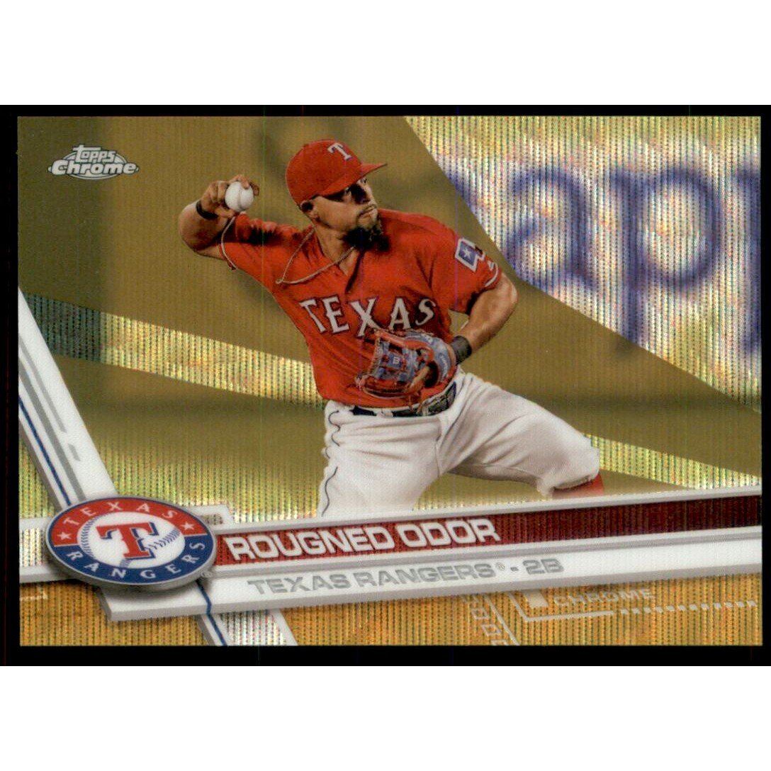 2017 Topps Chrome Gold Wave Refractors #151 Rougned Odor. rookie card picture