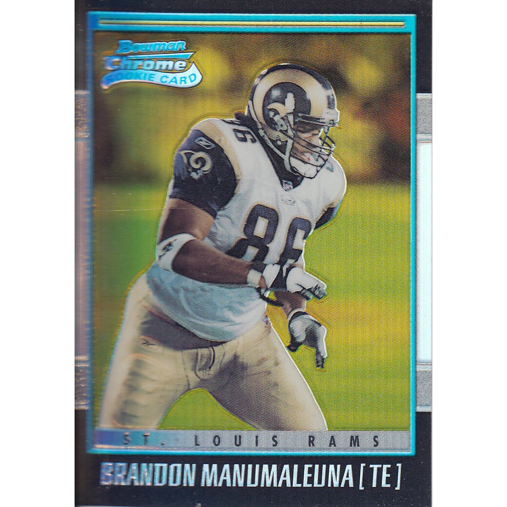 2001 Bowman Chrome Gold Refractors #251 Brandon Manumaleuna