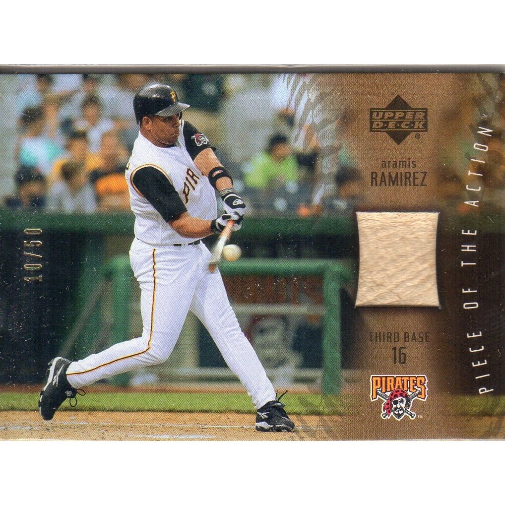 2003 Upper Deck Piece of the Action Game Ball Gold #ARA Aramis Ramirez. rookie card picture