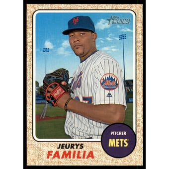 2017 Topps Heritage Bright Yellow Back #278 Jeurys Familia