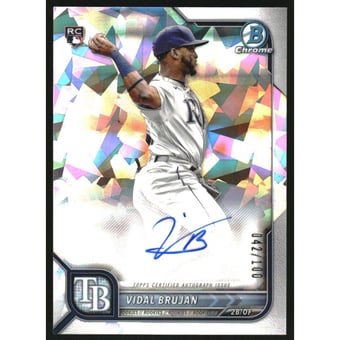 2022 Bowman Chrome Rookie Autographs Atomic Refractors #CRAVB Vidal Brujan