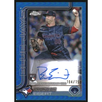 2025 Topps Chrome Rookie Autographs Blue Refractors #RABE Brandon Eisert