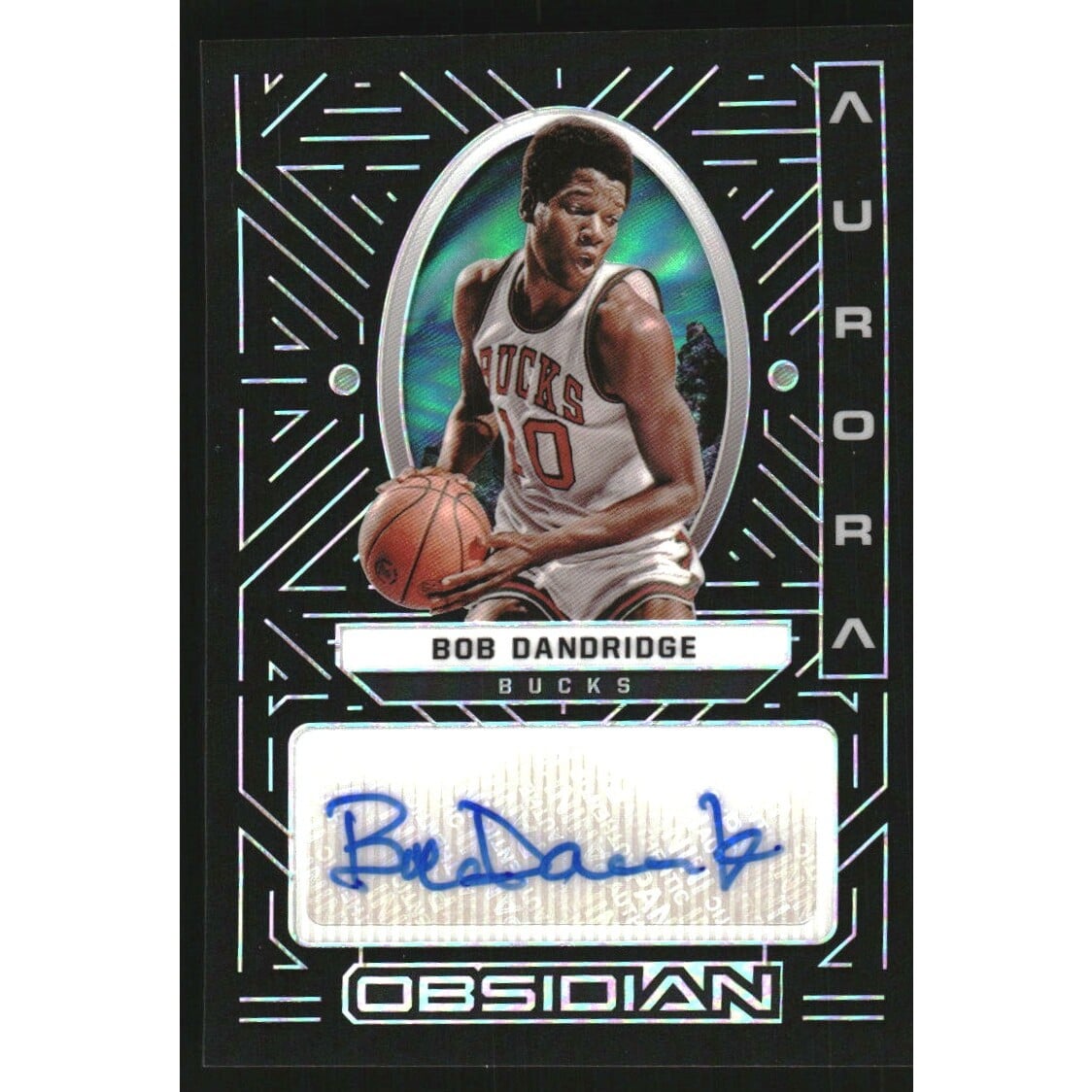 2021-22 Panini Obsidian Aurora Autographs #38 Bob Dandridge/149. rookie card picture