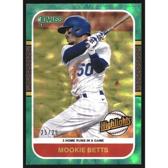 2021 Donruss Highlights Green #1 Mookie Betts