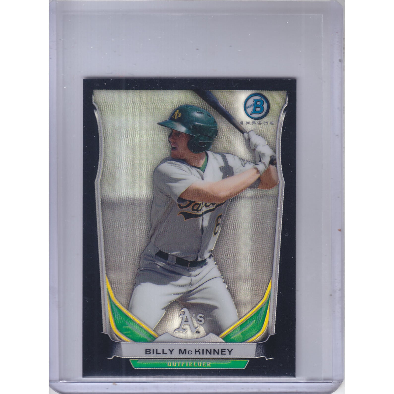 2014 Bowman Chrome Bowman Scout Top 5 Mini Black Refractors #BMOA3 Billy McKinney. rookie card picture