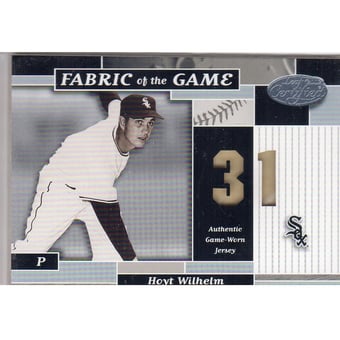 2002 Leaf Certified Fabric of the Game #58JN Hoyt Wilhelm/31