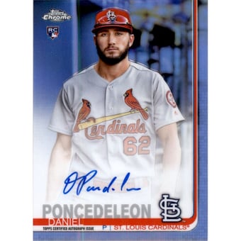 2019 Topps Chrome Rookie Autographs Refractors #RADP Daniel Poncedeleon