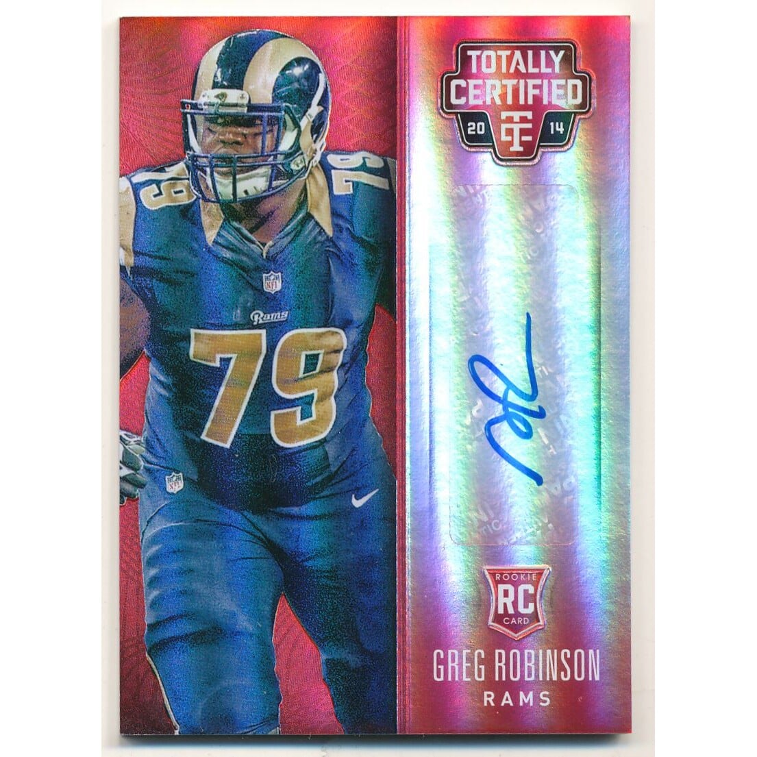 2014 Totally Certified Rookie Signatures Mirror Red #152 Greg Robinson