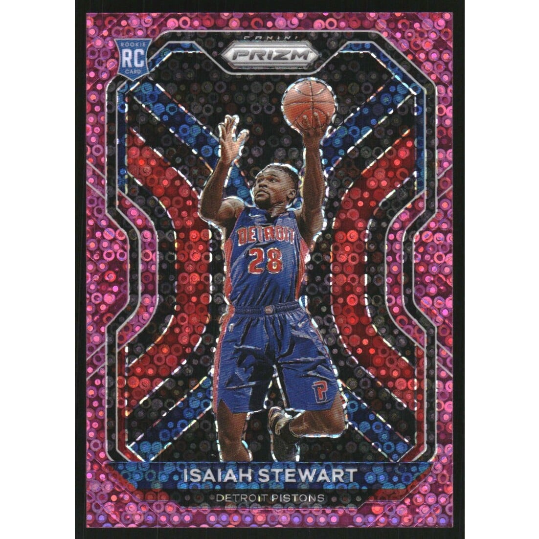 2020-21 Panini Prizm Prizms Fast Break Pink #254 Isaiah Stewart. rookie card picture
