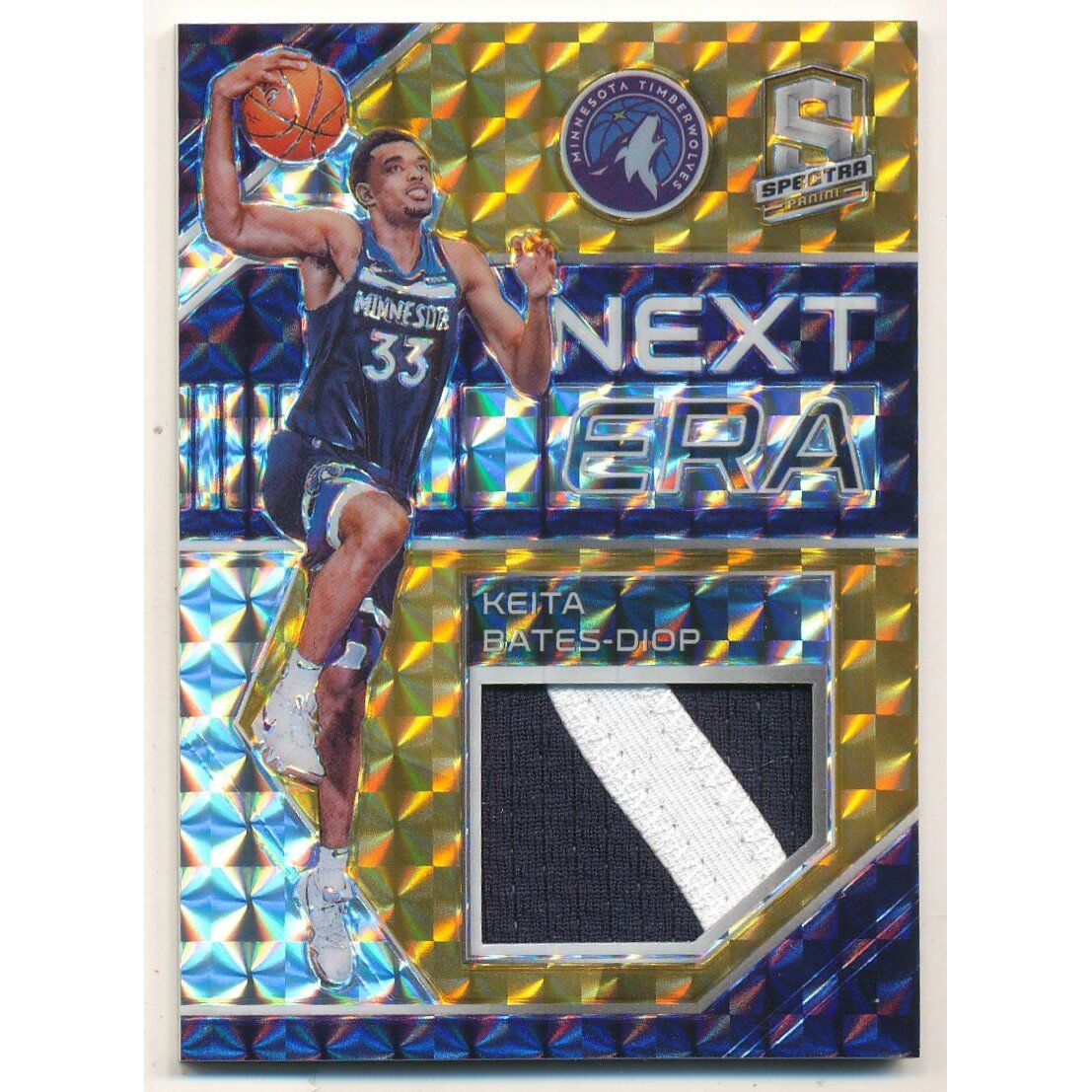 2018-19 Panini Spectra Next Era Memorabilia Neon Orange #36 Keita Bates-Diop. rookie card picture