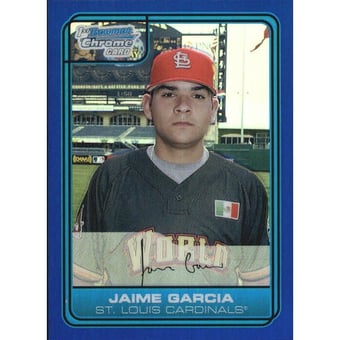2006 Bowman Chrome Draft Future's Game Prospects Blue Refractors #44 Jaime Garcia