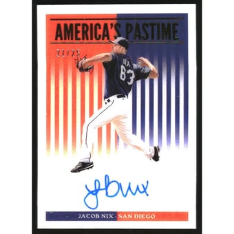 2019 Panini America's Pastime Autographs Gold #19 Jacob Nix